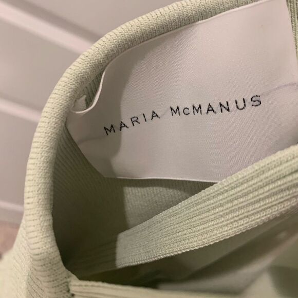 Maria McManus Halter Neck knit Dress in Aegean Green quiet luxury - Picture 9 of 10